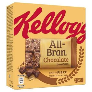 KELLOGG'S   BAR ALL BRAN CHOCOLATE x6