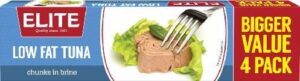ELITE TUNA LOW FAT IN BRINE 80GX4