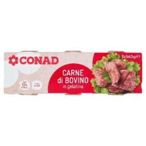CONAD CARNE BOVINA IN GELATINA 3X140GR